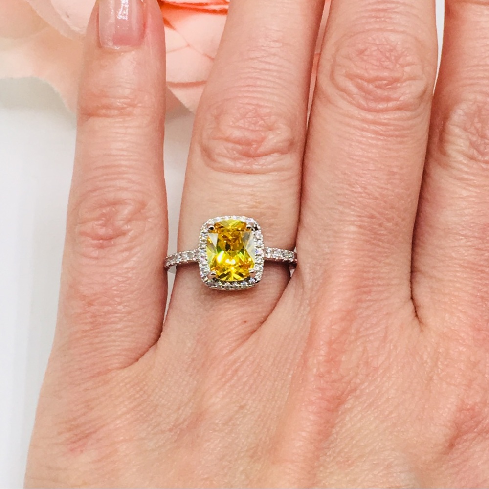 14k white gold diamond engagement ring wedding - Picture 8 of 8